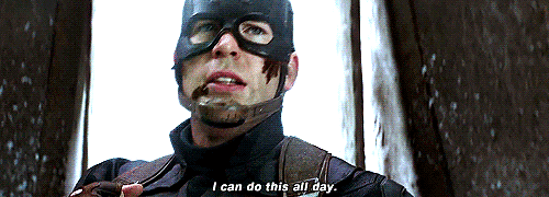 Captain America saying he can do this all day - animated