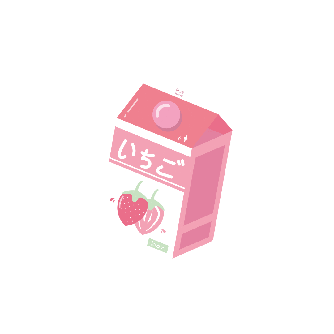 Strawberry Milk Pastel Sticker by kaomoji for iOS & Android GIPHY