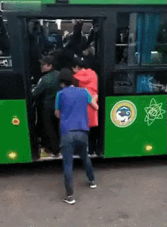 I am getting in the bus anyhow in funny gifs