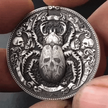 Carved coin in wow gifs