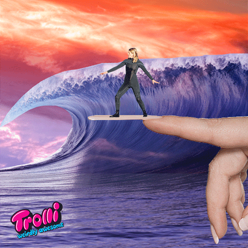 Surfing GIF by Trolli Find & Share on GIPHY