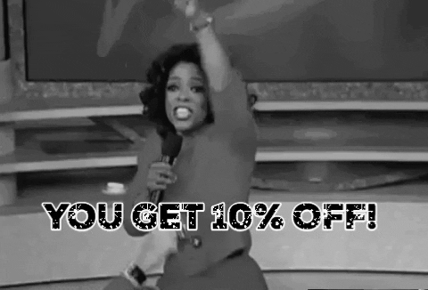 oprah you get 10 % off