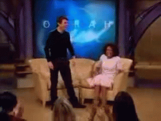 Image result for tom cruise on oprah's couch gif