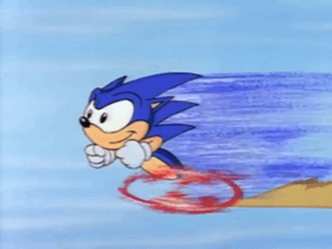 Fat Sonic Running GIF