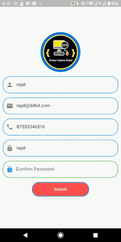 flutter password validation and confirm password validation must match