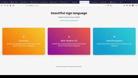 Sign language recognition demo