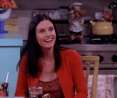 GIF de Monica Geller dans Friends qui dit non