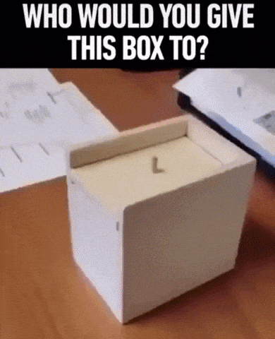 The scary box in funny gifs