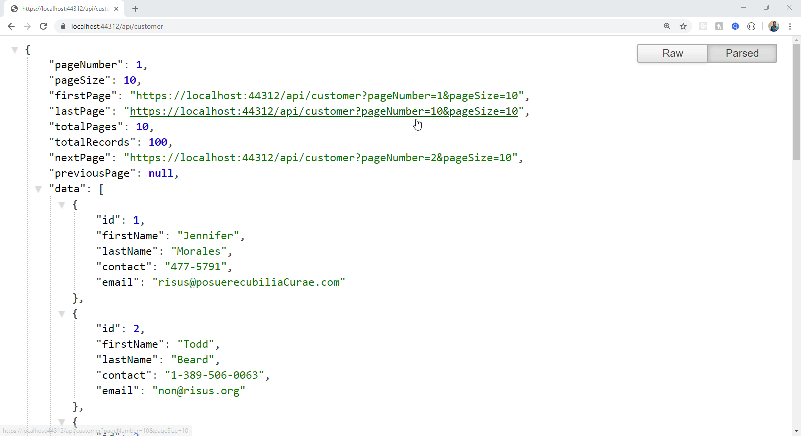 Advanced Pagination in ASP.NET Core WebApi. Here is what we will build!