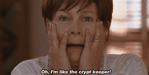 Image result for i'm like the crypt keeper gif