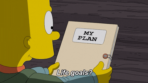 Bart viendo su plan de vida