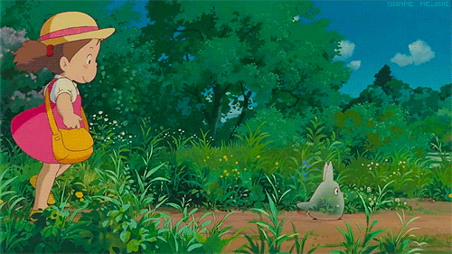 My neighbor totoro walking gif - find & share on giphy