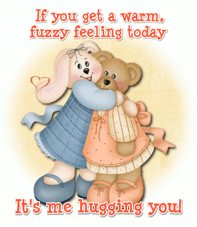 warm fuzzy feeling hug