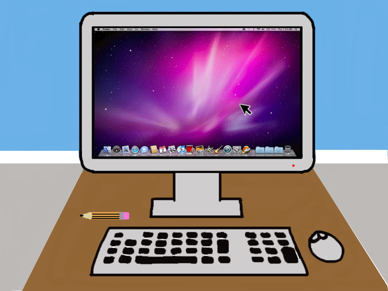 mac or pc computer animation