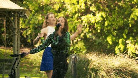 Water Dancing GIF by Neighbours (Official TV Show account)