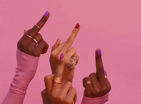 Pink Middle Finger GIF by Janelle Monáe - Find & Share on GIPHY