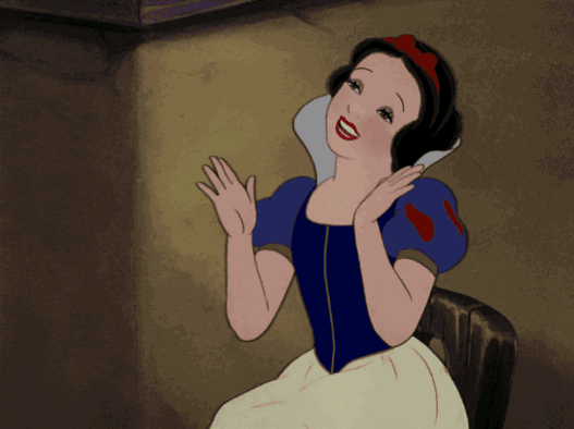 Disney happy clapping joy snow white