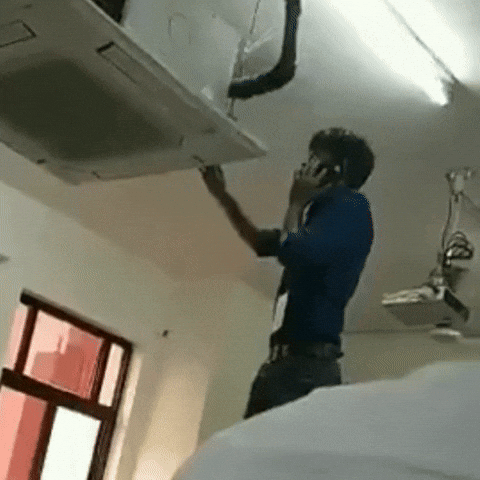 Angry AC Repair Guy GIF