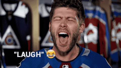 National Hockey League Laughing GIF by Colorado Avalanche