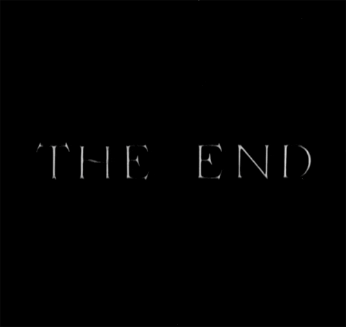 The End appears on a black screen