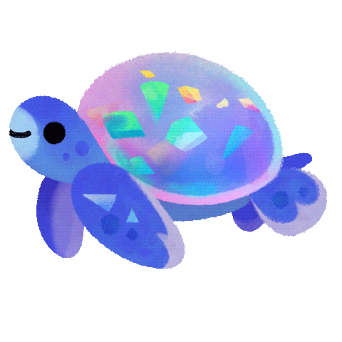 cute sea turtle fantasy gif by pikaole