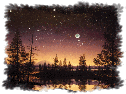 water night stars sunset camping