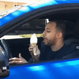 Ice cream eating in funny gifs