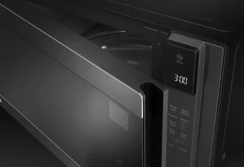 LG Matte Black Microwave