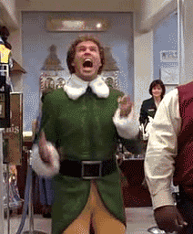 Buddy the Elf jumping gif
