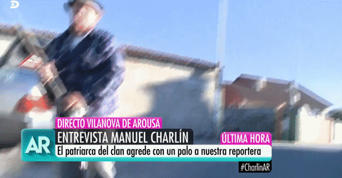 Momento de la agresión de Manuel Charlín // Telecinco