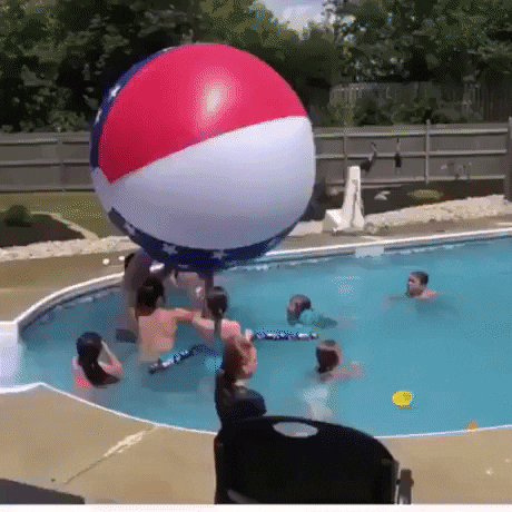 One big ball in funny gifs