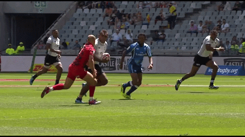 Hand Off Sit Down GIF by World Rugby