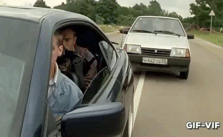 Roadrage in Russia in funny gifs