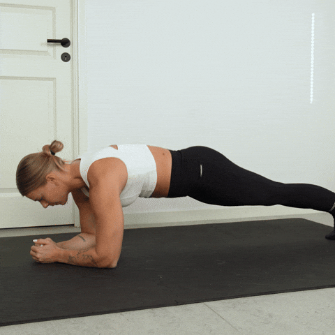 plank to push up exercise demonstration