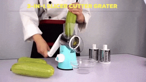 gif of rotary grater in action