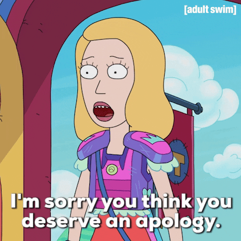 Sorry Season 3 GIF by Rick and Morty - Find & Share on GIPHY