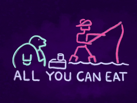 "All You Can Eat" - The Simpsons seafood gif.