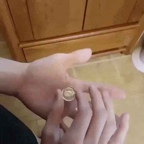 Awesome coin trick in wow gifs