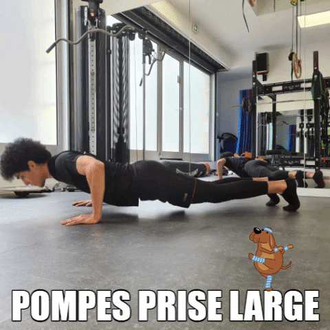 Pompe prise large / Wide push-up