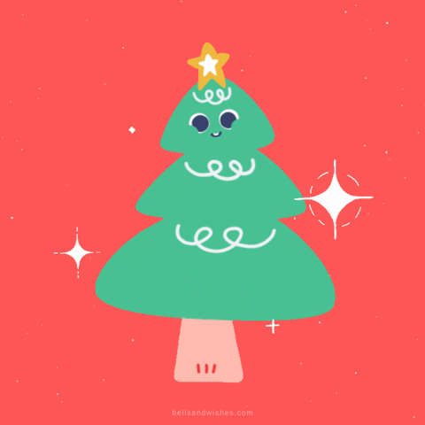 A cute Christmas tree dancing
