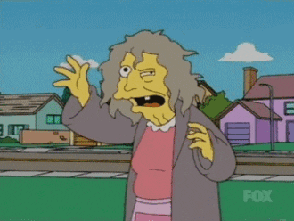 The Simpsons Crazy Cat Lady GIF