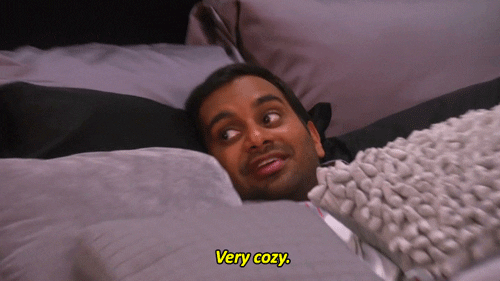 Cozy Aziz Ansari GIF - Find & Share on GIPHY