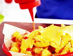 cheese food fries ketchup