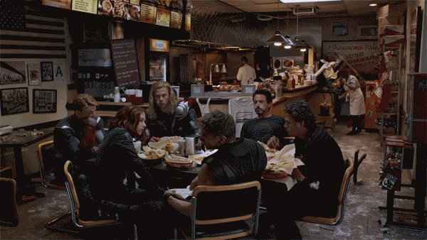 Image result for avengers shawarma gif