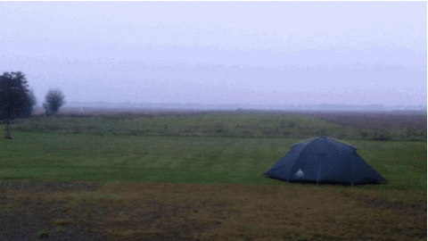 field quiet empty tent