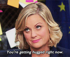 andy parks and rec hug