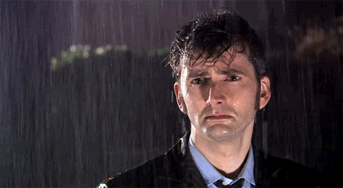 Sad David Tennant in the rain