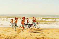 movies beach running group biking