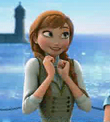 Anna Frozen excited