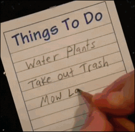  dog animals chores to do list mowing grass GIF